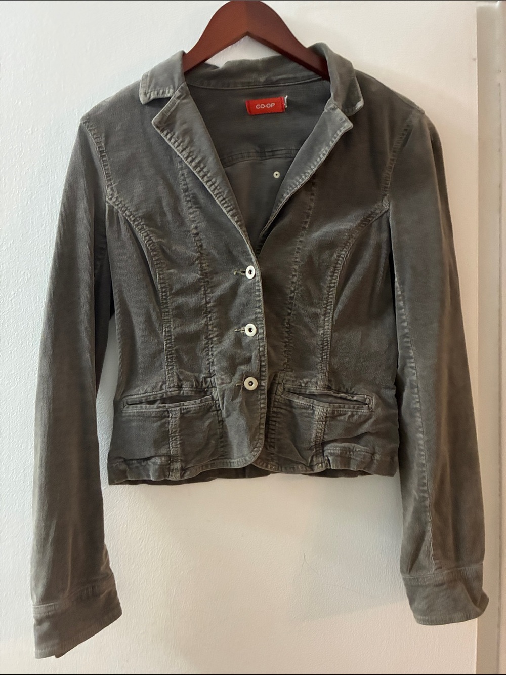 Flattering Grey Corduroy Jacket